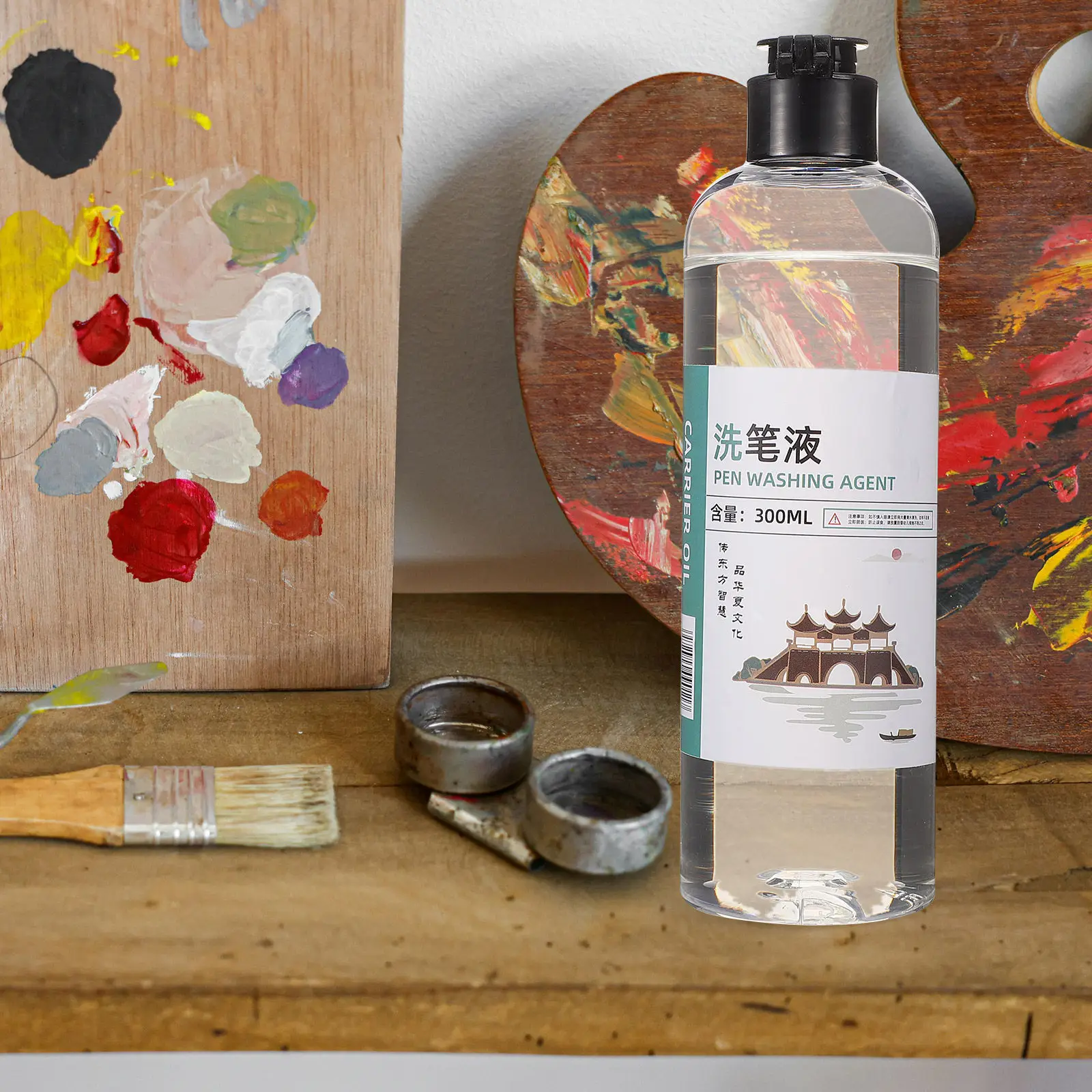 Paint Brush Cleaner Liquid for Oil Acrylic Watercolor Brushes – Residue-Free Quick Clean & Bristle Protection