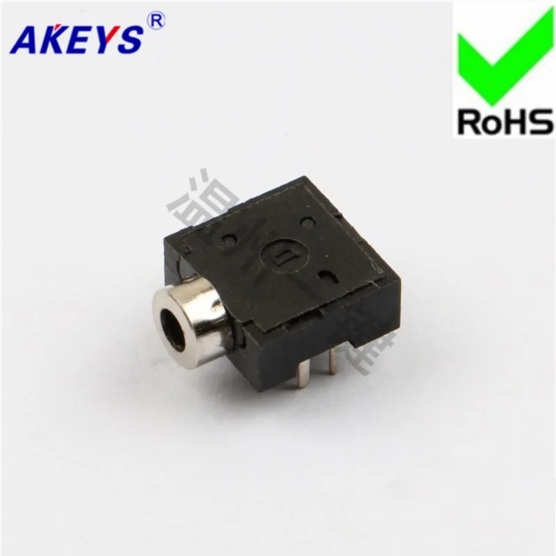 10 PCS PJ-204 power outlet 2. 5 earphone socket 3 feet 3 feet fixed feet and 2.5MM socket mother seat