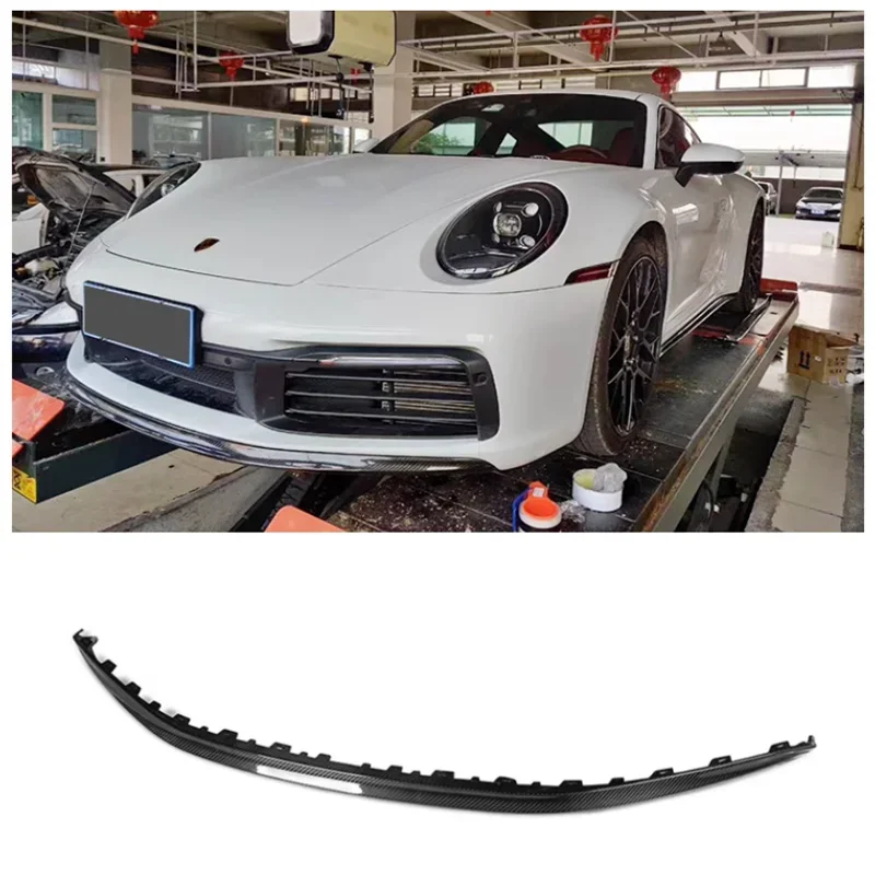 

Для Porsche 911 992 2019 2020 2021 2022 2023 бампер из настоящего углеродного волокна, передняя губа, диффузор, спойлер, крышка, комплект кузова
