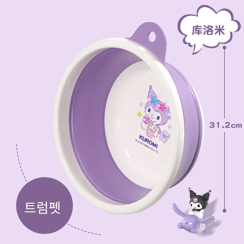 

Sanrios складной умывальник Hello Kittys студенческий умывальник портативный общежитие модный принт хит продаж креативные простые элитные подарки
