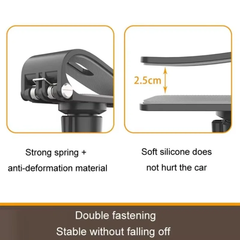 Universal Car Sun Visor Snap-on Bracket Mount Panoramic Action  Phone Vehicle Base Holder with Phone Clip