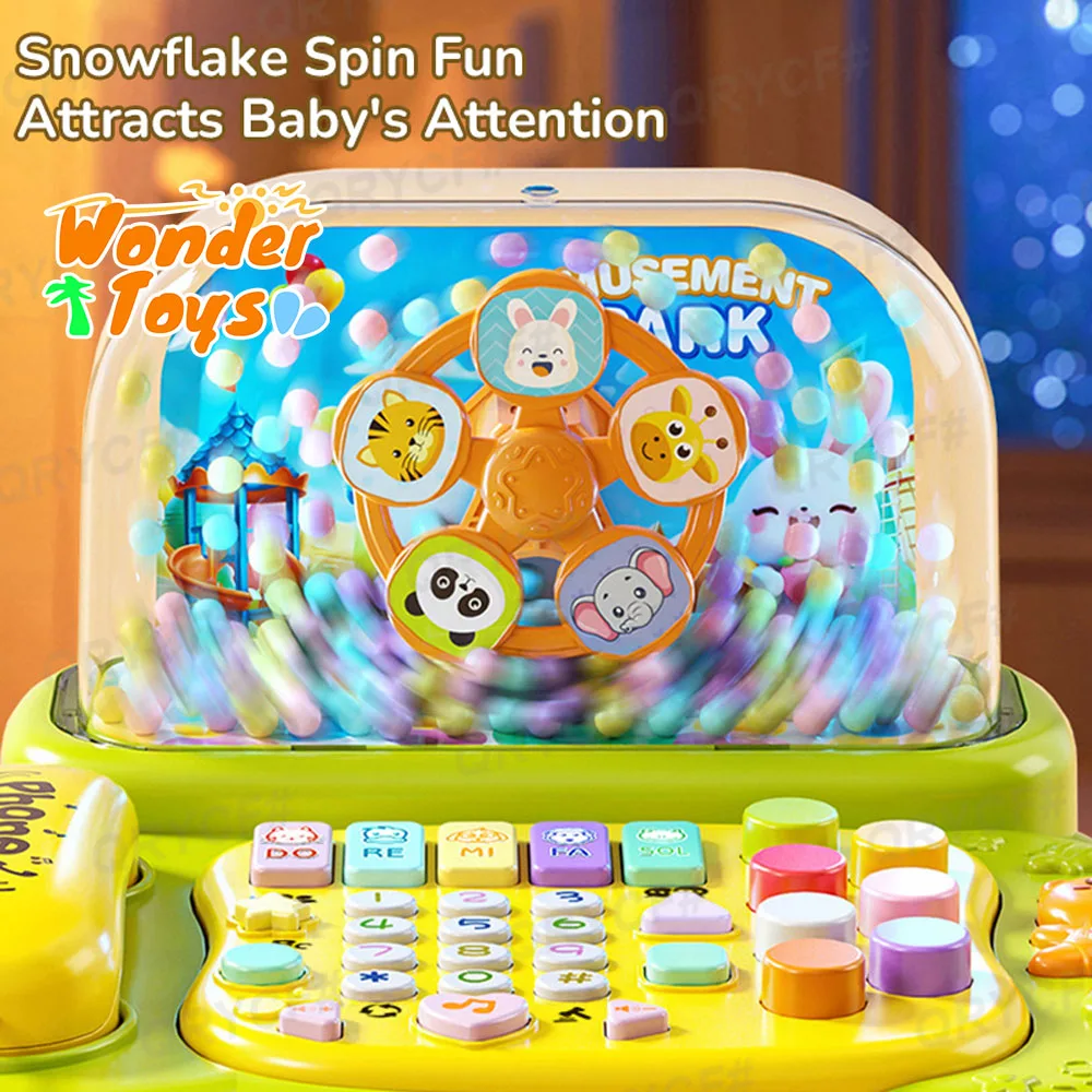 Toddler Toys Music Telephone Early Education Toy Intelligence Simulation Mobile Phone Children's Phone for Baby 6 to 12 months
