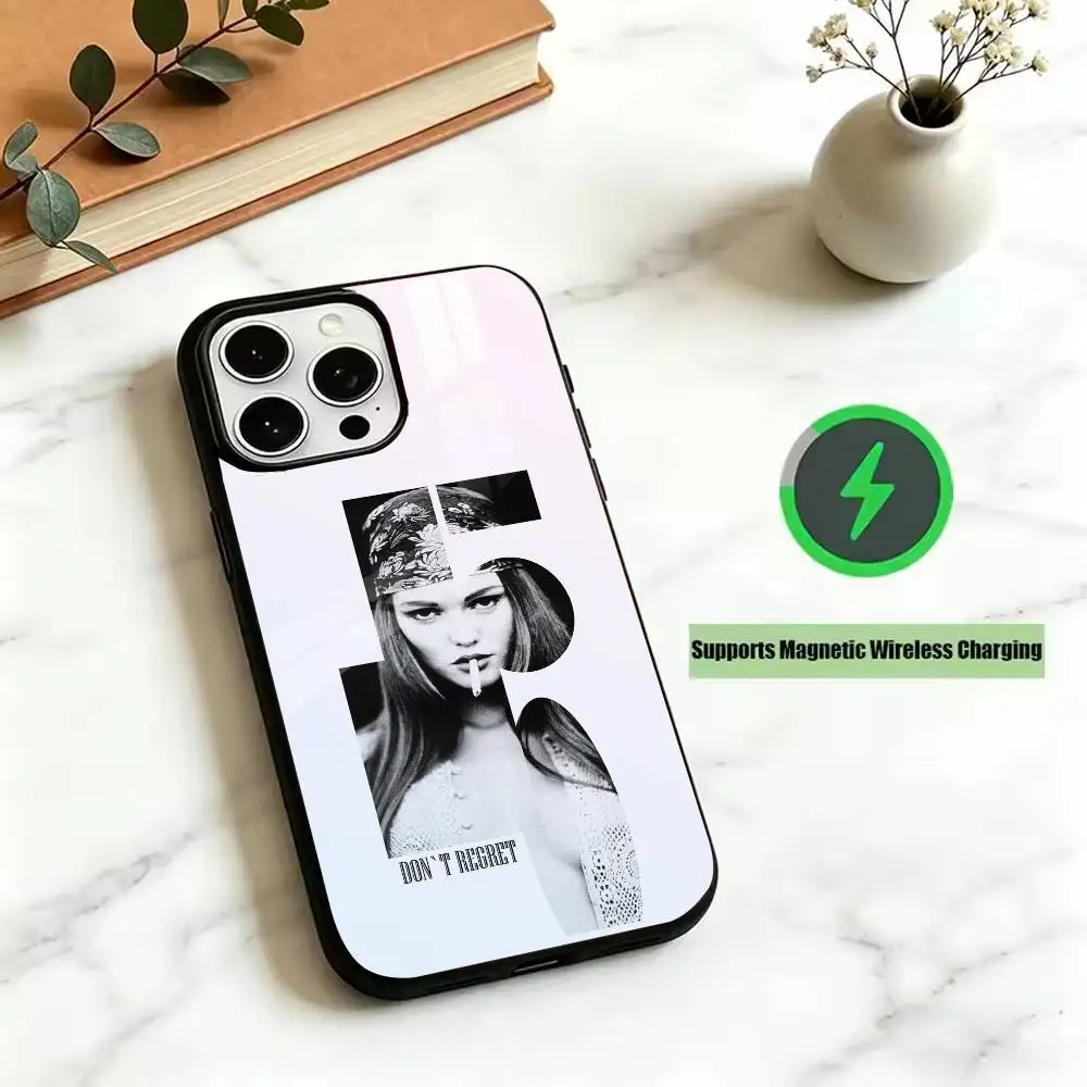 V-Vanessa Paradis national singer cool Phone Case For iPhone 18,12,13,14,15,16,17,11Plus,Pro,Max for Wireless Charging