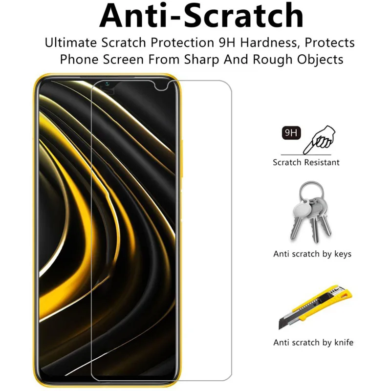 حافظة هاتف لهاتف شاومي بوكو m3 من الزجاج المقسى على pocom3 m 3 3m 4g 5g غطاء خلفي 360 واقي xiomi xaomi poc pco m3