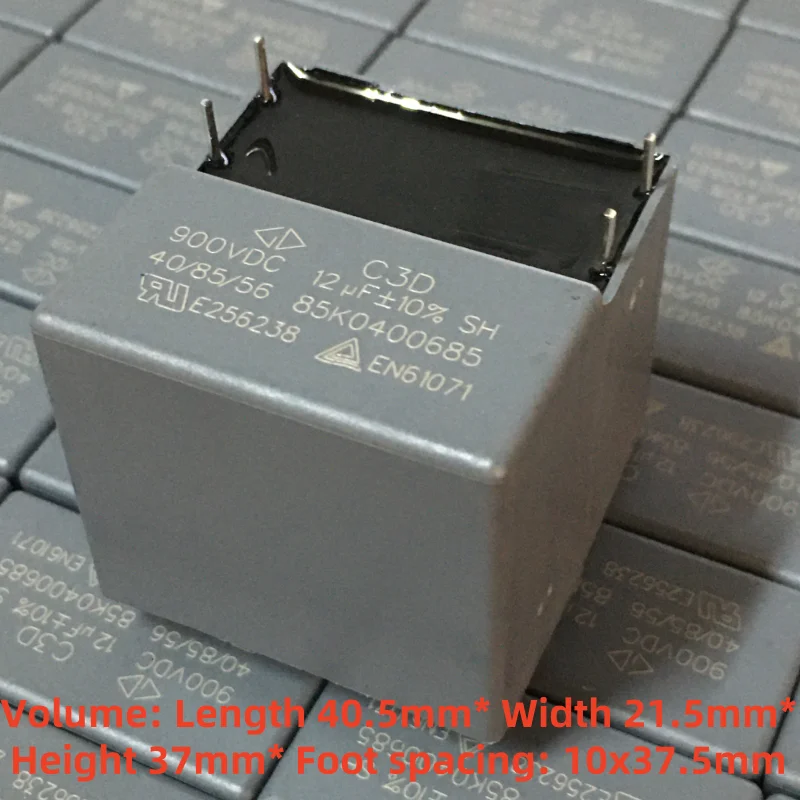 

2pcs GD C3D Series 12UF 900V thick copper pins off thin film pole capacitor