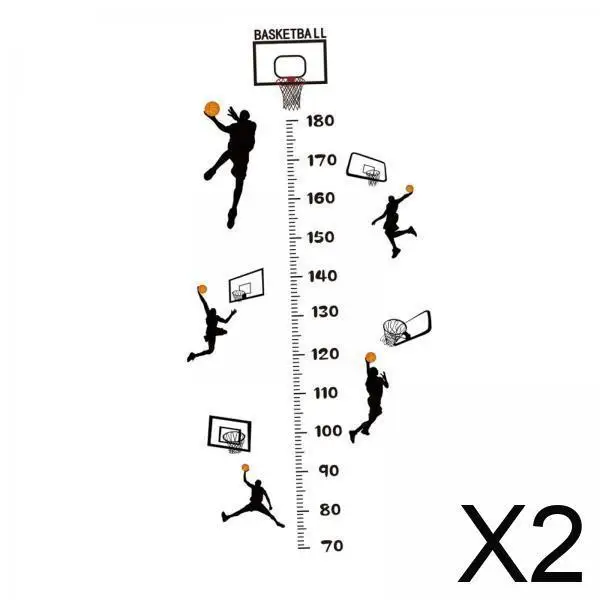 

Nursery Decor PVC Growth Height Chart Wall Sticker Sport Pattern Self Adhesive Measurement for Bedroom