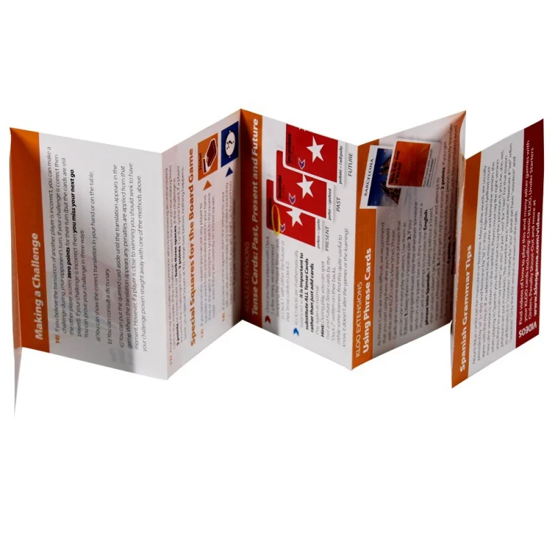 Customized product.Customized Product Promotion Coated Paper Accordion Folded Brochure Leaflet Printing