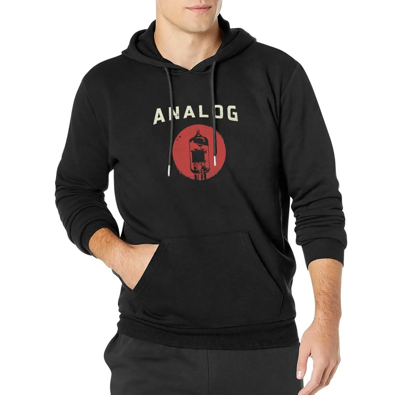 

Vacuum Tube Analog Distressed Effect Pullover Hoodie aesthetic clothing men wear hoodie man