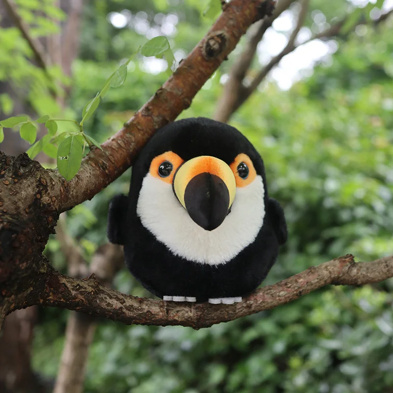 10cm Hohe Kleine Runde Toucan Plüsch Spielzeug Weiche Echt Leben Toucans Vogel Stofftier Spielzeug Weihnachten Geschenke Für Kinder