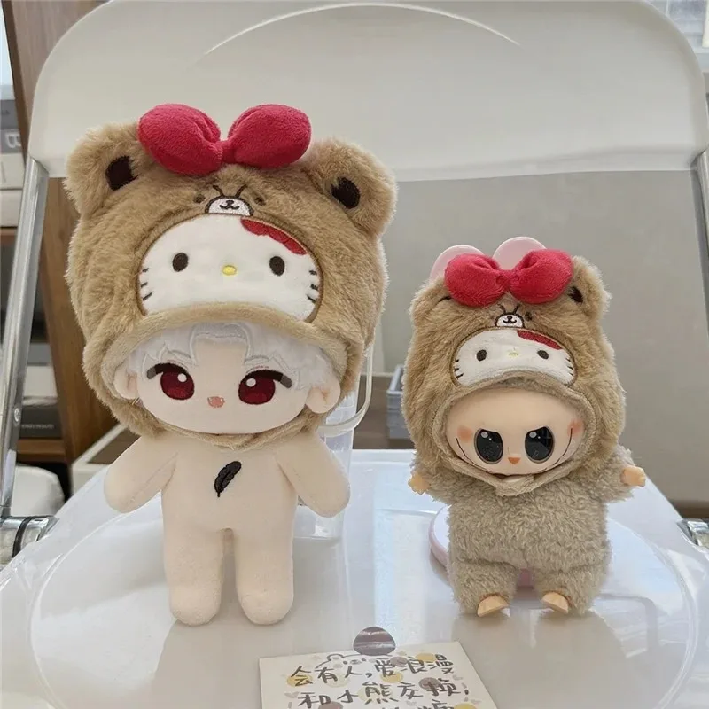 MINISO 15-17 سنتيمتر ل Labubu Dimoo دمية ميلودي Hellokitty Kuromi سينامورول بورين الملابس الكرتون أفخم قبعة الملابس والاكسسوارات #6