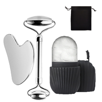 1/2/3pcs Ice Face Roller Facial Skincare Ice Roller Set,Facial Roller GuaSha FaceTool Set,Face Massage Roller Lifting Contouring