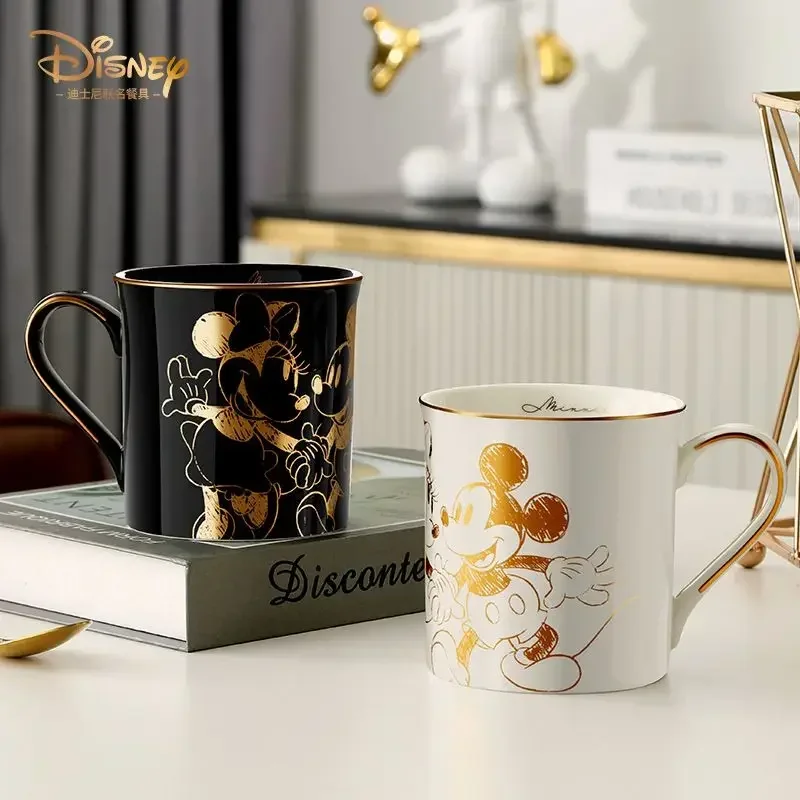 Disney mug Mickey and Minnie creative ceramic glaze mug cute kawaii couple pair office tea cup coffee cup holiday gift