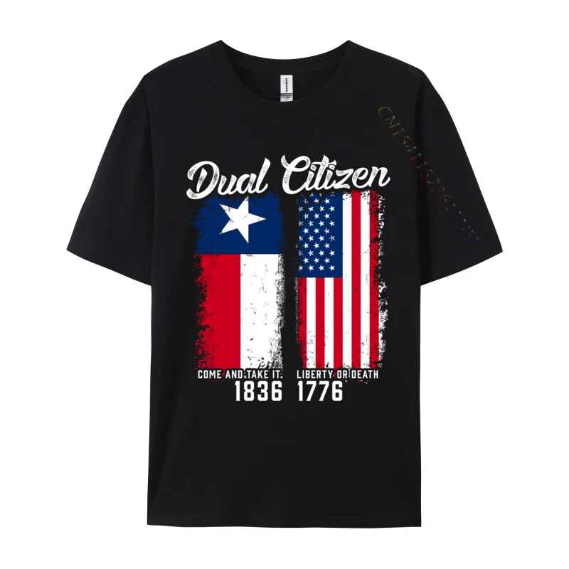 True Texan Dual Citizen Love Texas And America Travel Squad Uganda Cotton T-Shirts For Men Hip Hop Tops & Tees Fitted Crew Neck