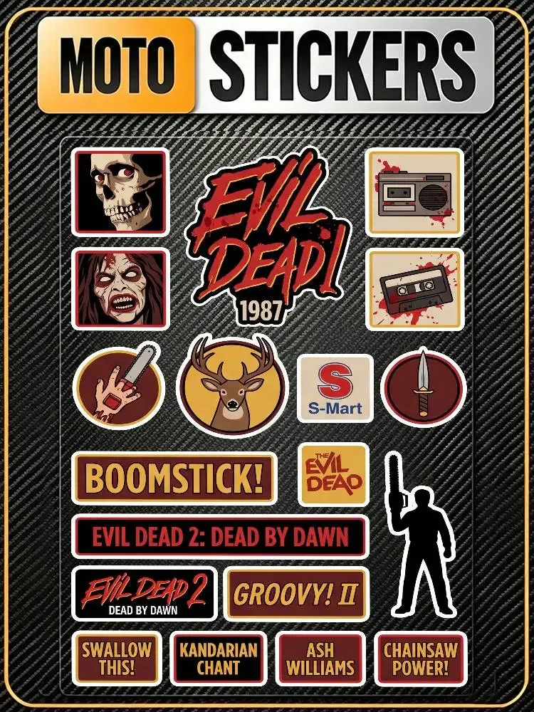Poster Th-e Ev-il De-ad Universal Multi-Purpose Reflective Waterproof Stickers Scratch Conceal For Auto Bike Helmet Mug
