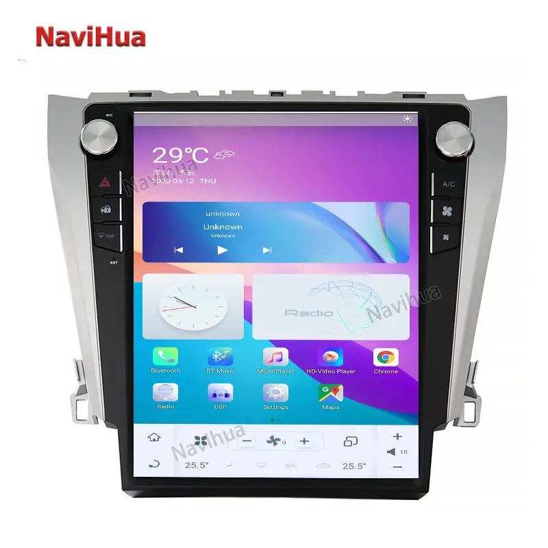 

Сенсорный экран Android 11 для Toyota Camry стиль Tesla 2012-2016 GPS навигация автомобильный DVD-плеер Стерео Авторадио