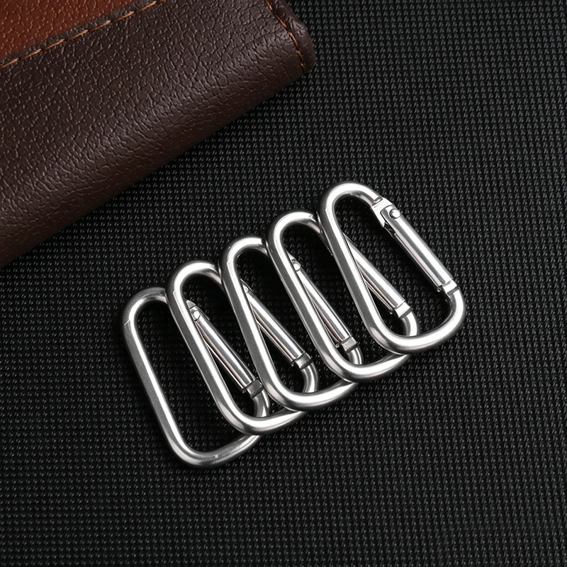 10/20/30Pcs Spring Snap D-Ring Carabiner Lock Ring Hook Durable Quick Link Clip Multifunctional Accessory for Keys Tent Parts image 3