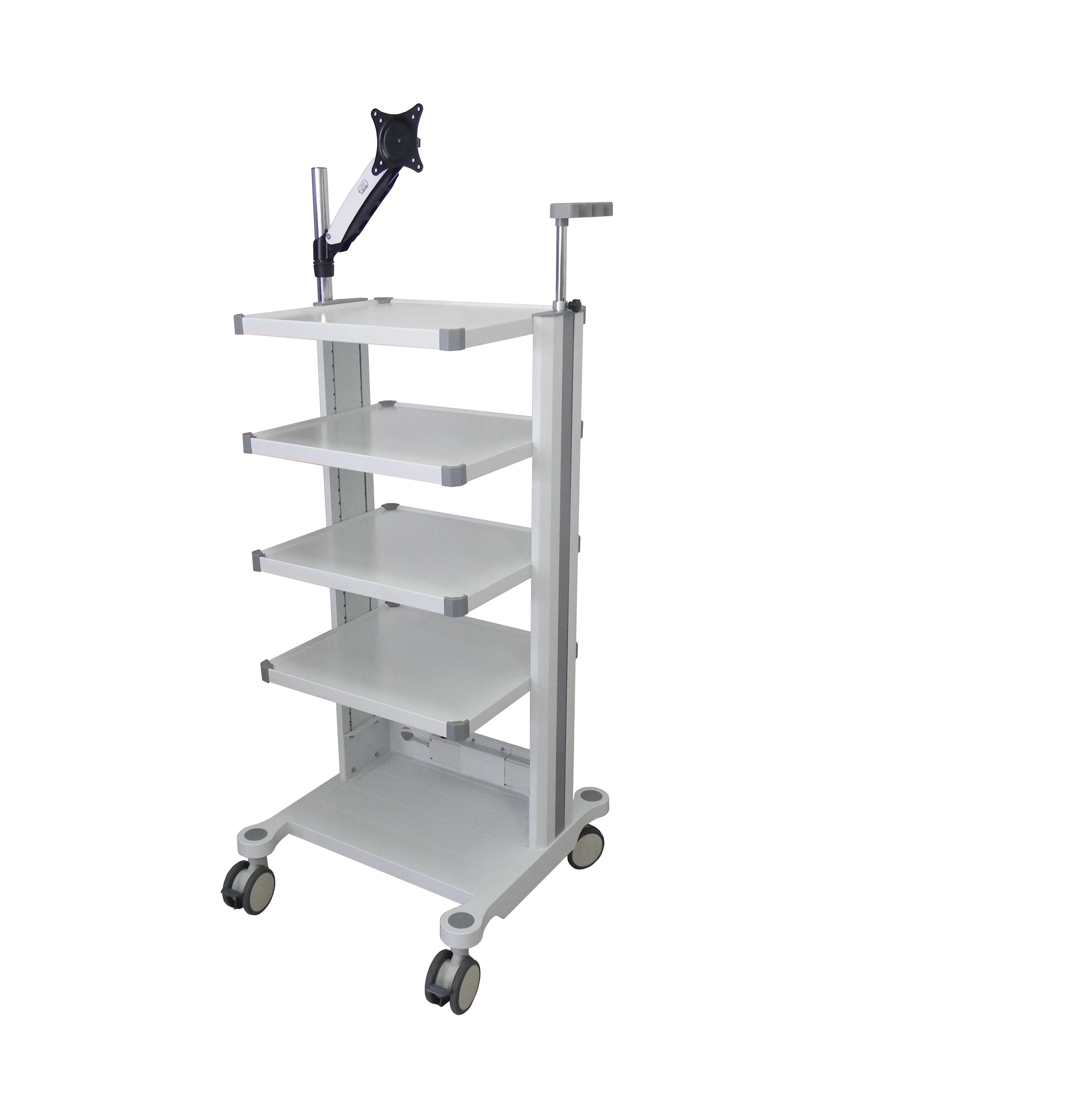 Ginee Medical 5 shelves enough capacity  high quality low price burliness  with drawer Endoscope cart