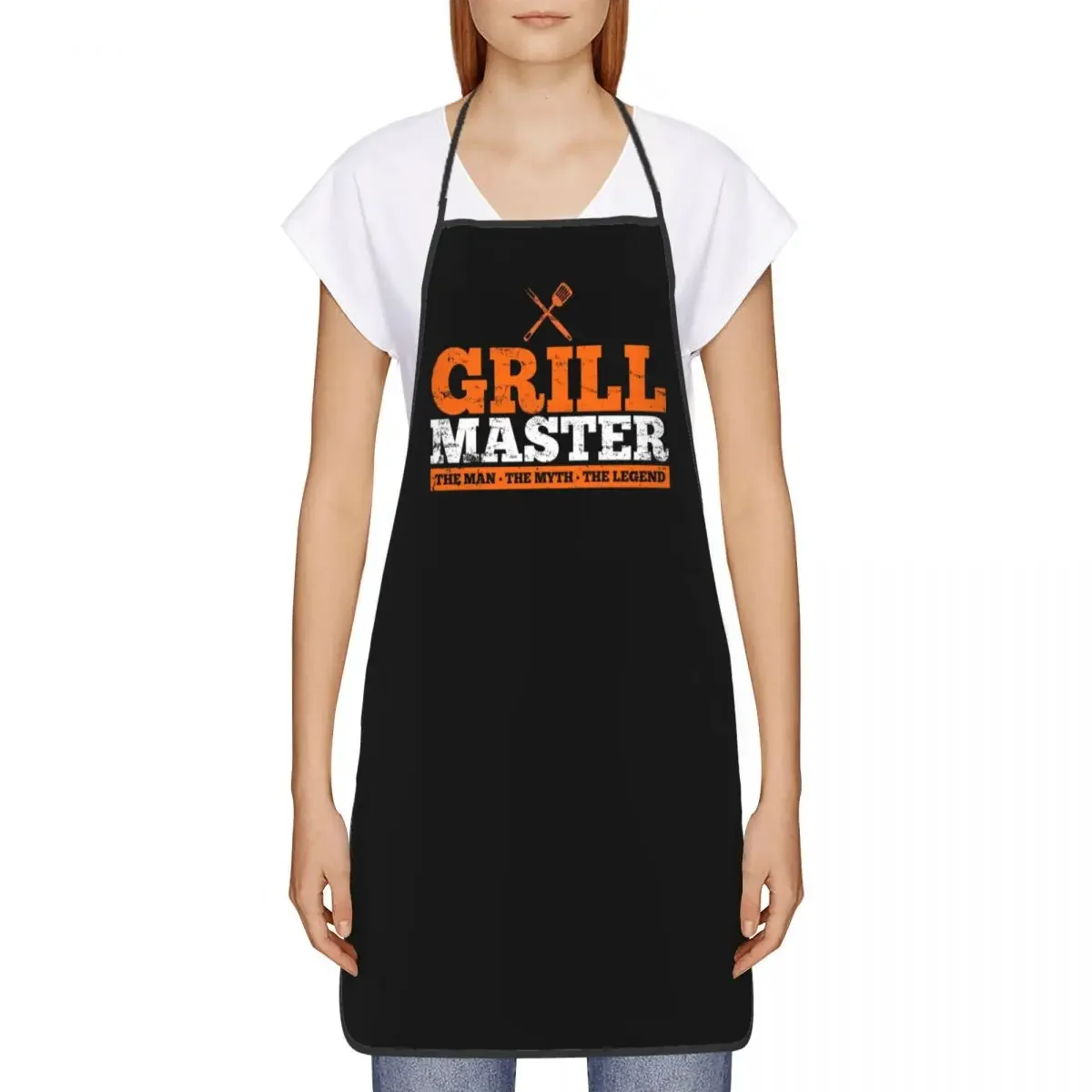 Funny Grilling Grill Master Bib Aprons Men Women Kitchen Chef The Man Myth Legend Tablier Cuisine for Cooking Baking Gardening