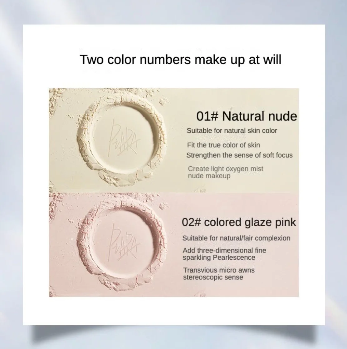 PIARA Loose Powder Long-lasting Makeup Setting Powder Oil-controlling Powder Biscuit Skin Dry Mixed Oil Skin Powder Face Makeup