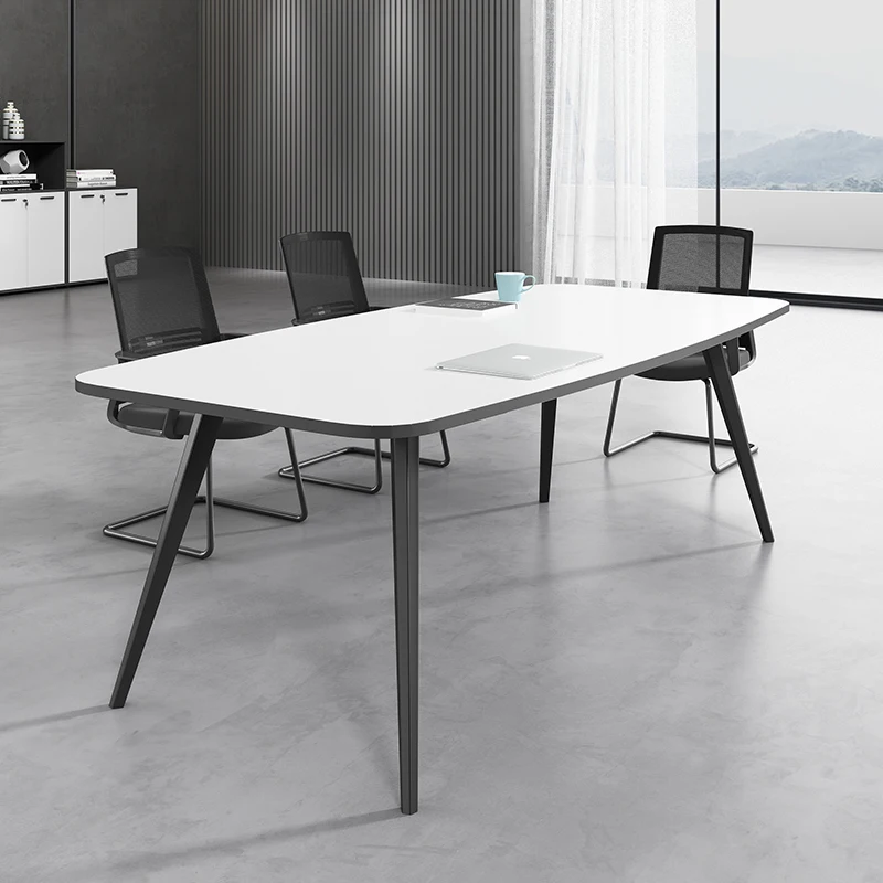 negotiation table and chair combination, simple and modern eight-character foot, small training reception long table