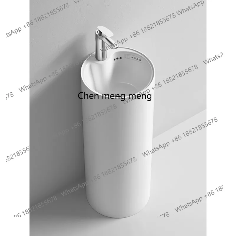 

Ceramic column basin integrated floor-to-ceiling washbasin column-type washbasin balcony washbasin