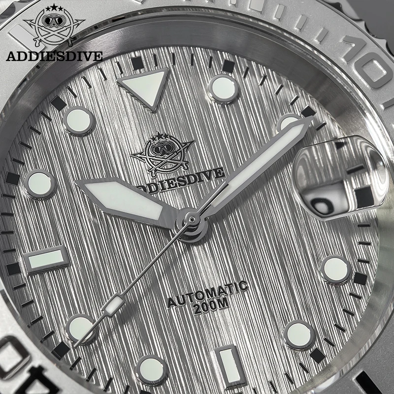 ADDIESDIVE Diving Watch Waterproof 200m Luxury Sapphire Glass 41mm NH35 Automatic Watches for Men BGW9 Luminous Mechanical Watch