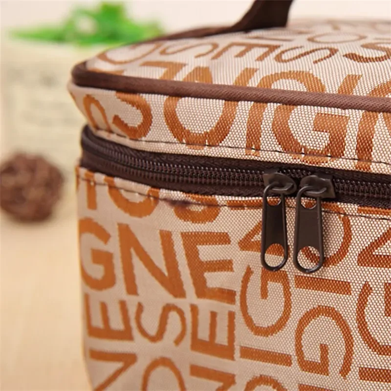 Borsa per il trucco Jacquard con lettera impermeabile portatile da donna nuova borsa da toilette portatile da viaggio rettangolare di moda