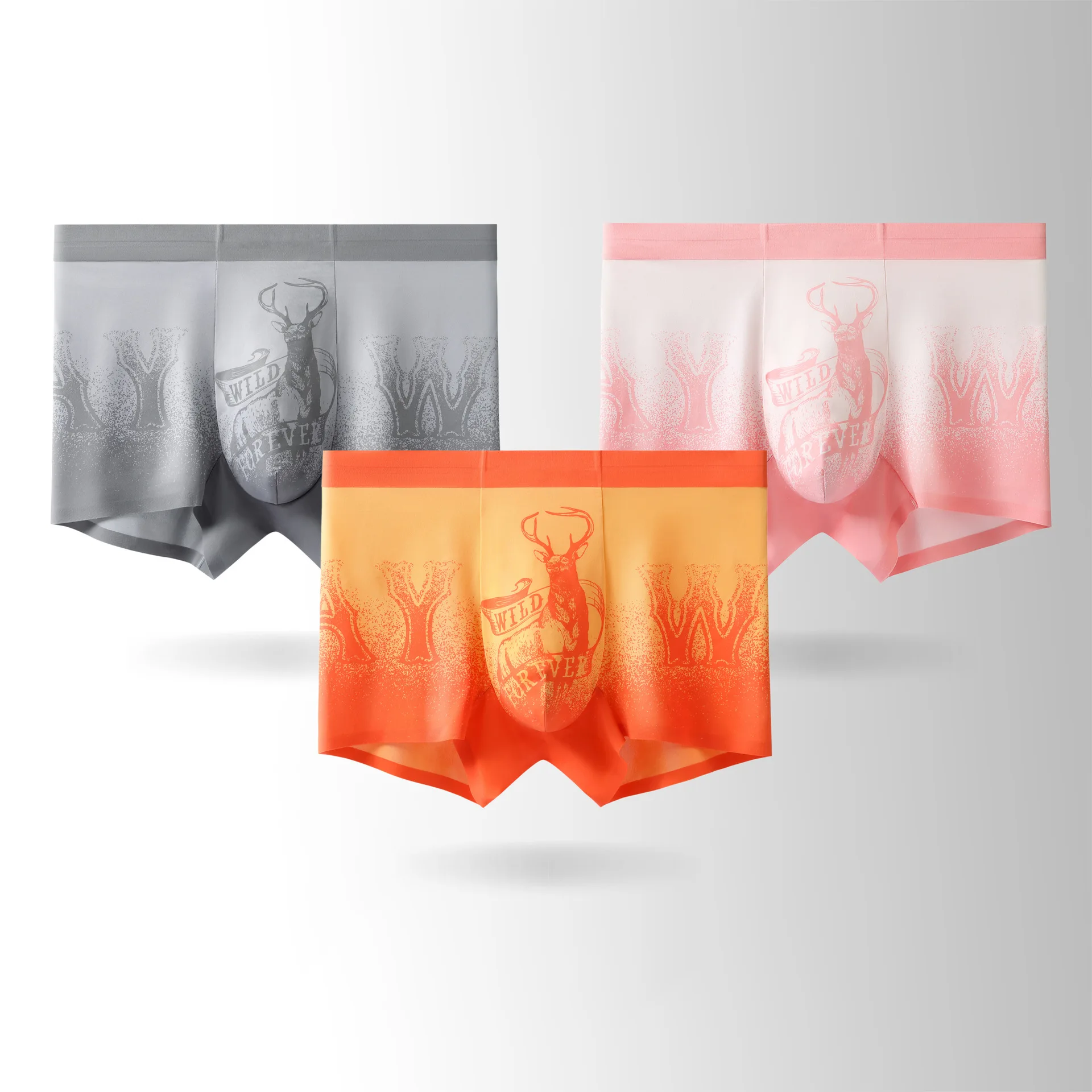 

New Summer Cooling Man Boxers Moose Printing Quick Dry Comfortable Underwear Breathable Under Panties L XL XXL 3XL 4XL for 90KG