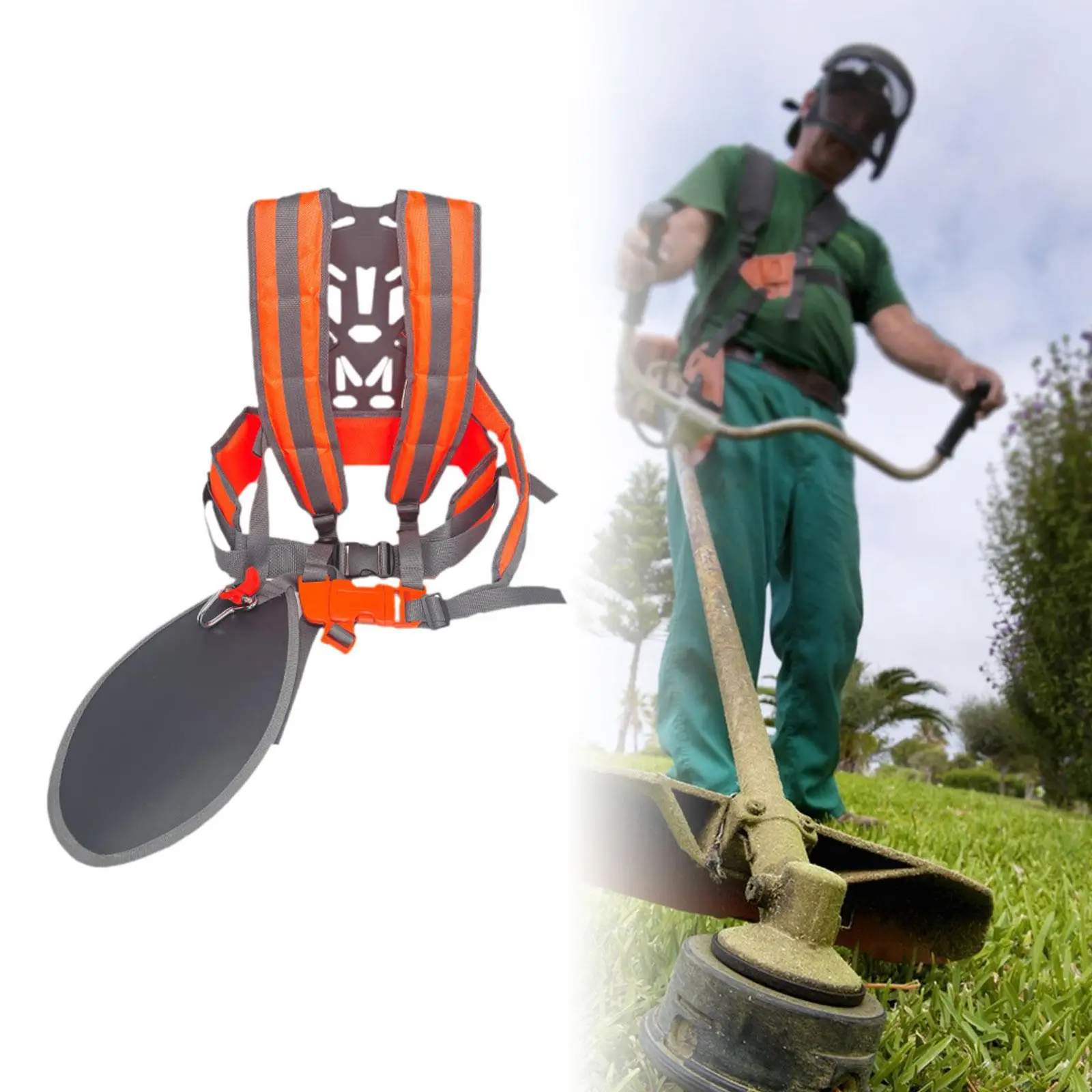 

Trimmer Shoulder Strap Oxford Cloth Padded Belt String Trimmer Attachments Comfortable Universal Adjustable Mower Shoulder Strap