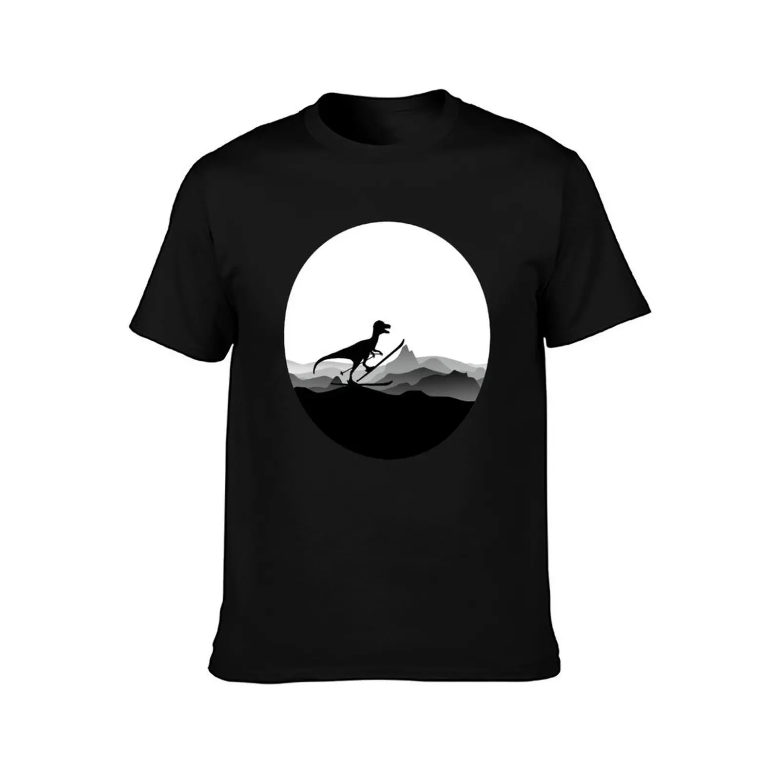 DINO ON SKI - Skiing Dinosaur - Dino Collection T-Shirt Plus Size Loose Fit T-Shirt