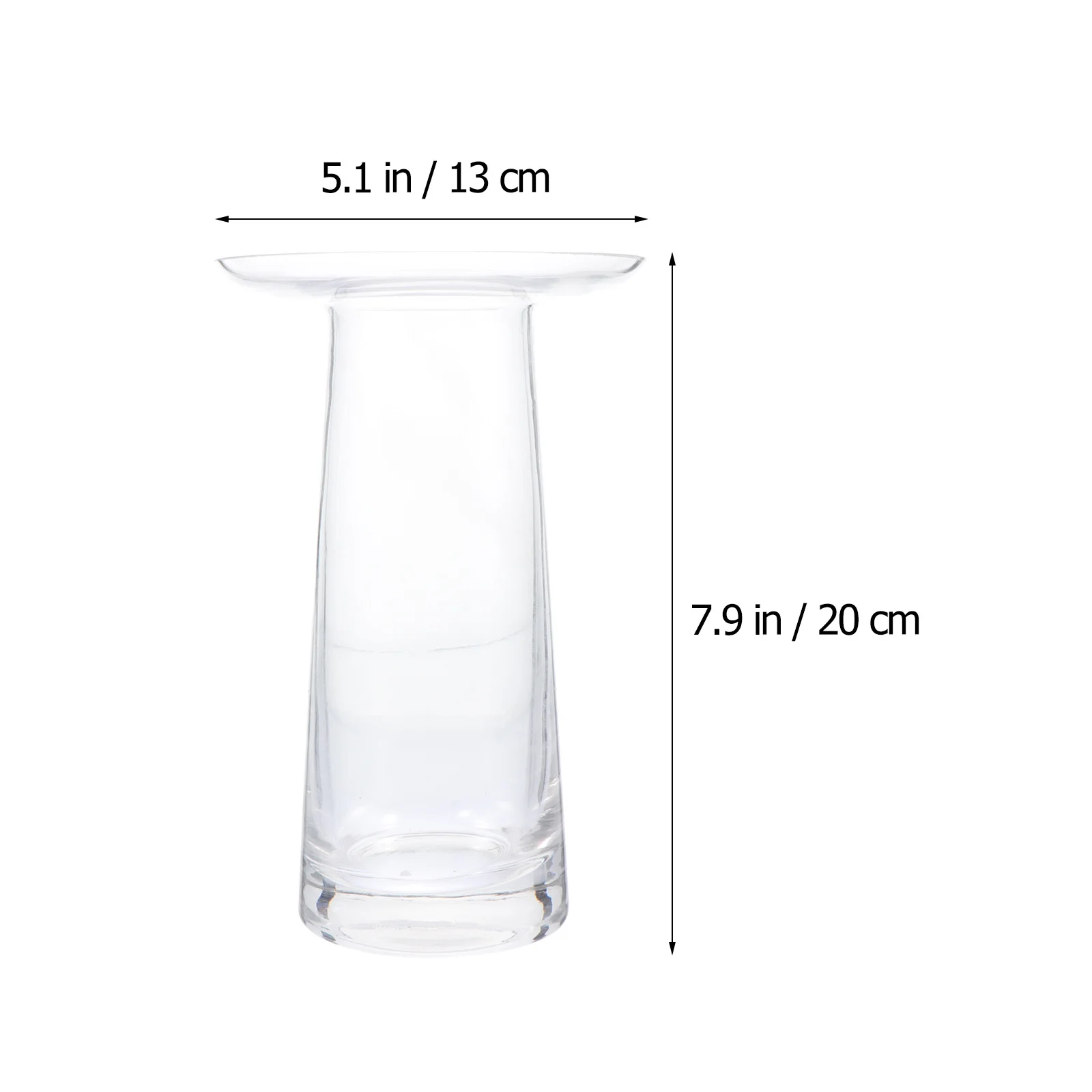 

Exquisite Glass Vase Creative Transparent Desktop Flower Container Decorative Glass Craft Vase Ornament Flower Container