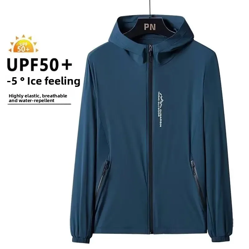 Roupas de proteção solar de verão masculinas de seda gelo de secagem rápida jaqueta de pesca respirável proteção uv ciclismo outerwear camisa anti-uv