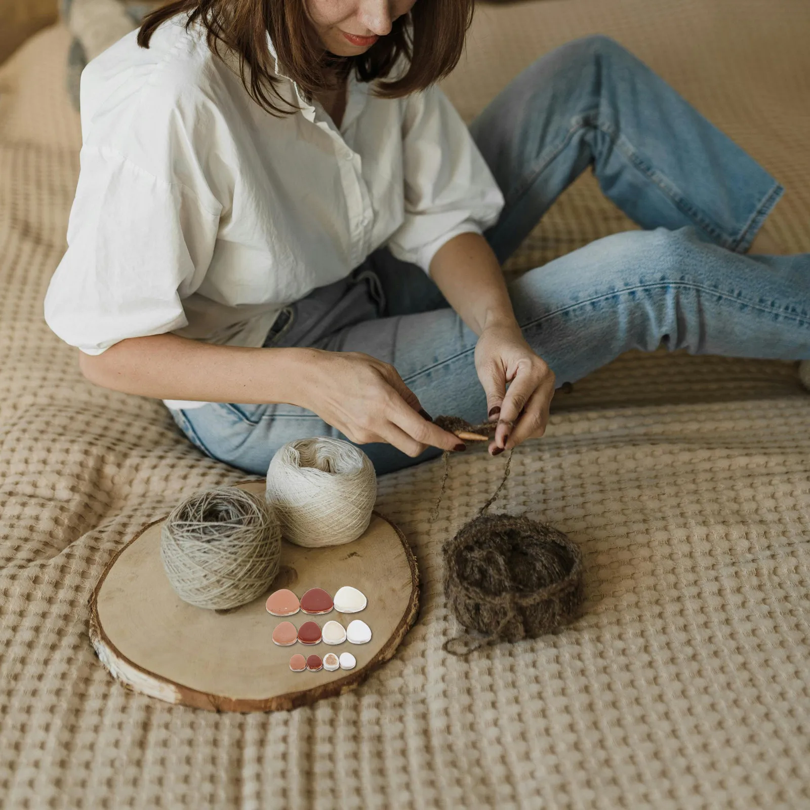 

1Set Ceramic Mosaic Tiles Creative Pebble DIY Craft Supplies for Art Decorative Stones Handmade Jewelry Making Unique Pattern