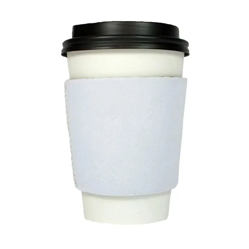 Sublimation Blank White Insulated Iced Coffee Cup Sleeve Neoprene Coffee Cup Holder Cover For Photo Print