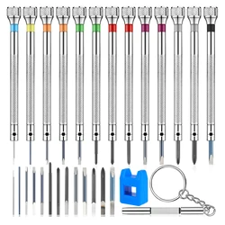 Precision Screwdriver Set 0.6-2.0mm High Hardness Steel Micro Cross Screwdriver Kit Metric Flat Head Screwdriver for Watch