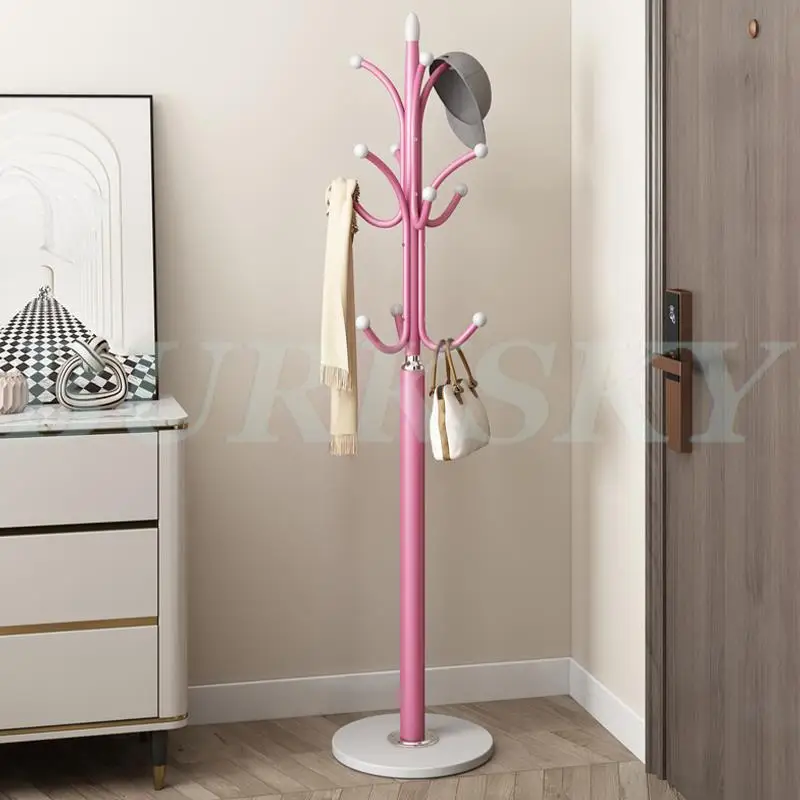 Metal Hanger Coat Rack Freestanding 16 Hooks Standing Coat Racks Floor clothes hanger Coat Shelves Shelf Entrance Hall Furniture