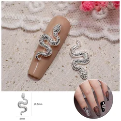 10Pcs Exquisite Snake Nail Charms Glitter Luxury Rhinestones Nail Art Parts 3D Diamond Wave Jewelry Gems 2023 Manicure Decor S1