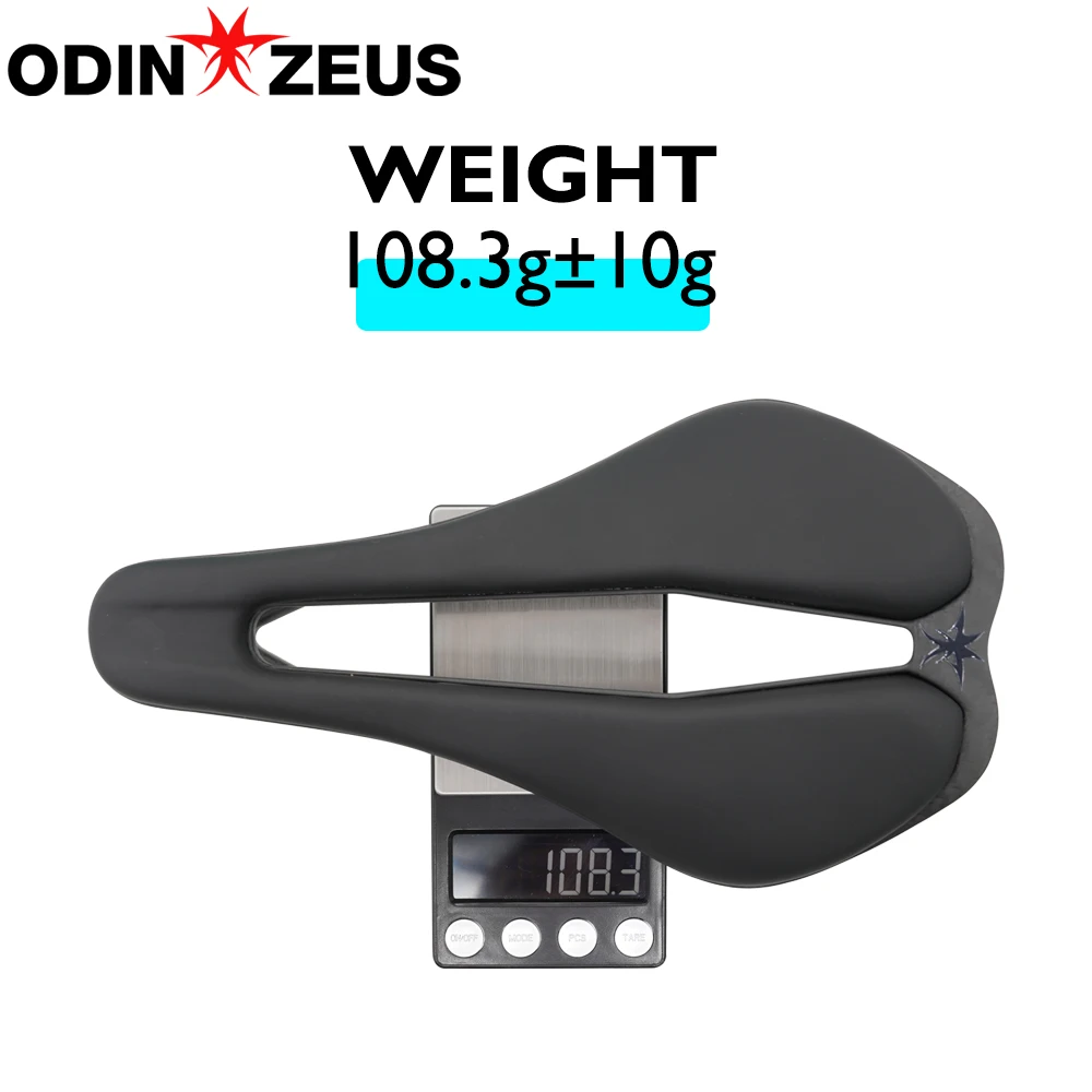 

ODINZEUS Ultralight Carbon Fiber+PU Leather Bike Saddle 7x9mm Rail 242x136mm Comfortable Road/MTB Bicycle Seat Cushion