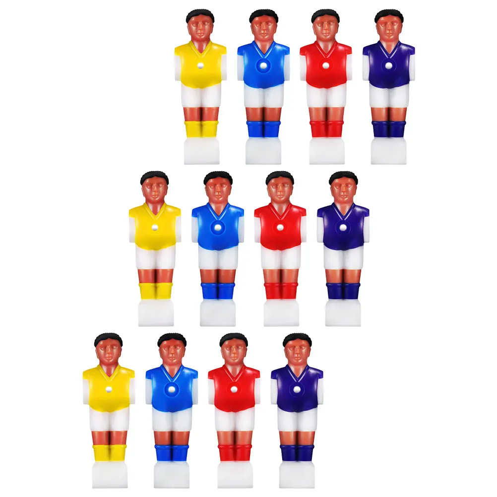 

12 Pcs Table Football Figures 140cm Soccer Machine Colors Plastic Replacement Players Foosball Parts Desk Game Fun Table