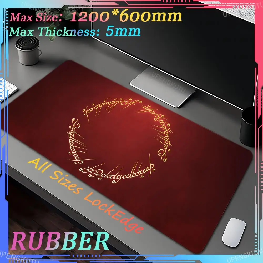 Game T_The L_Lord of the R_Rings Desk Mat 1200X600MM Computer Gamer Kawaii Mat Super Large Cute Desktop Accessory Game Mouse Pad