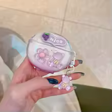 Bonito morango caso do fone de ouvido para oppo enco ar 4 pro caso pequeno fresco fones de ouvido caso enco air4 pro capa protetora com gancho - AliExpress 