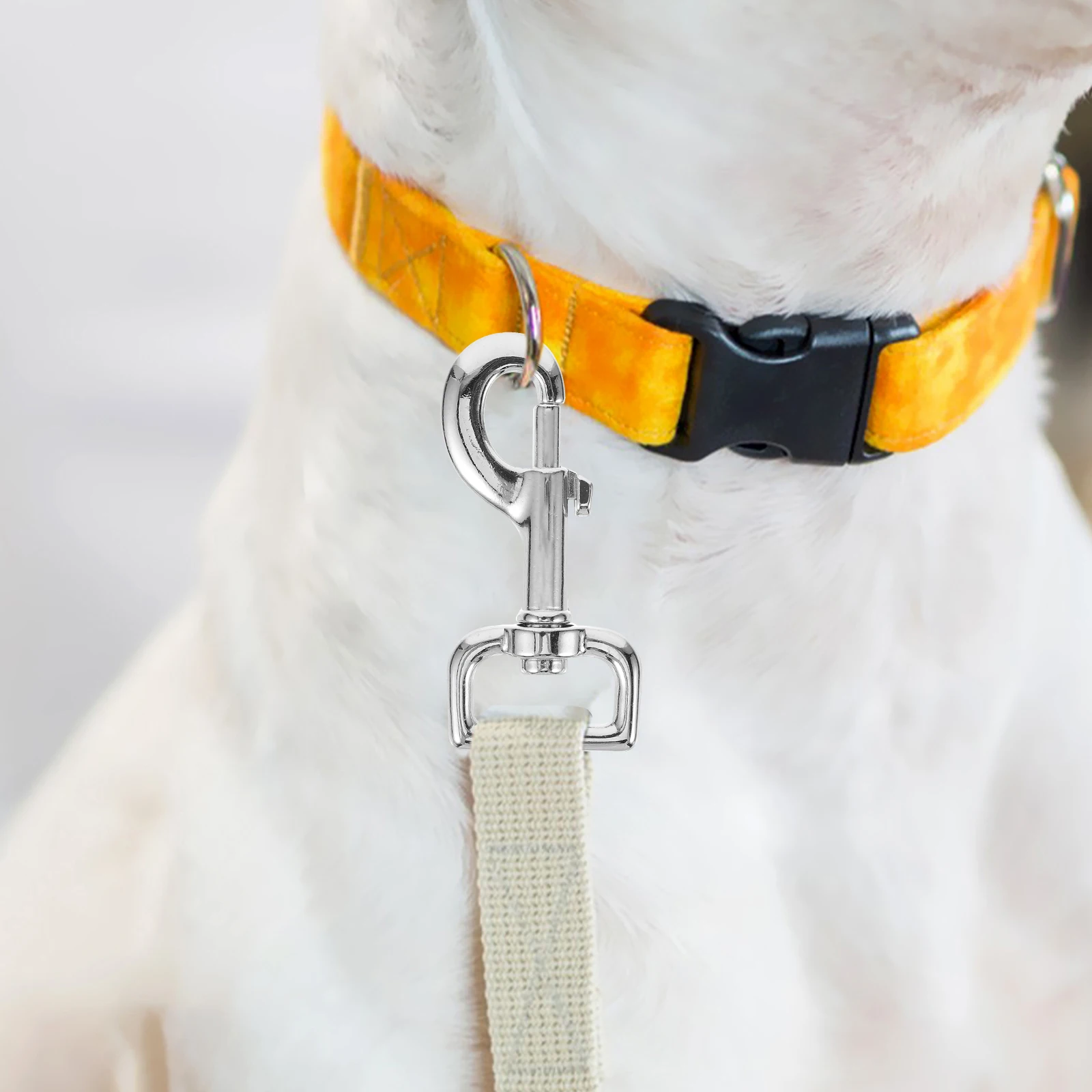 

2Pcs Dog Leash Clasp Heavy Duty Zinc Alloy Snap Hook Pet Connectors Silver Webbing Belt Spring Clasp Durable Corrosion