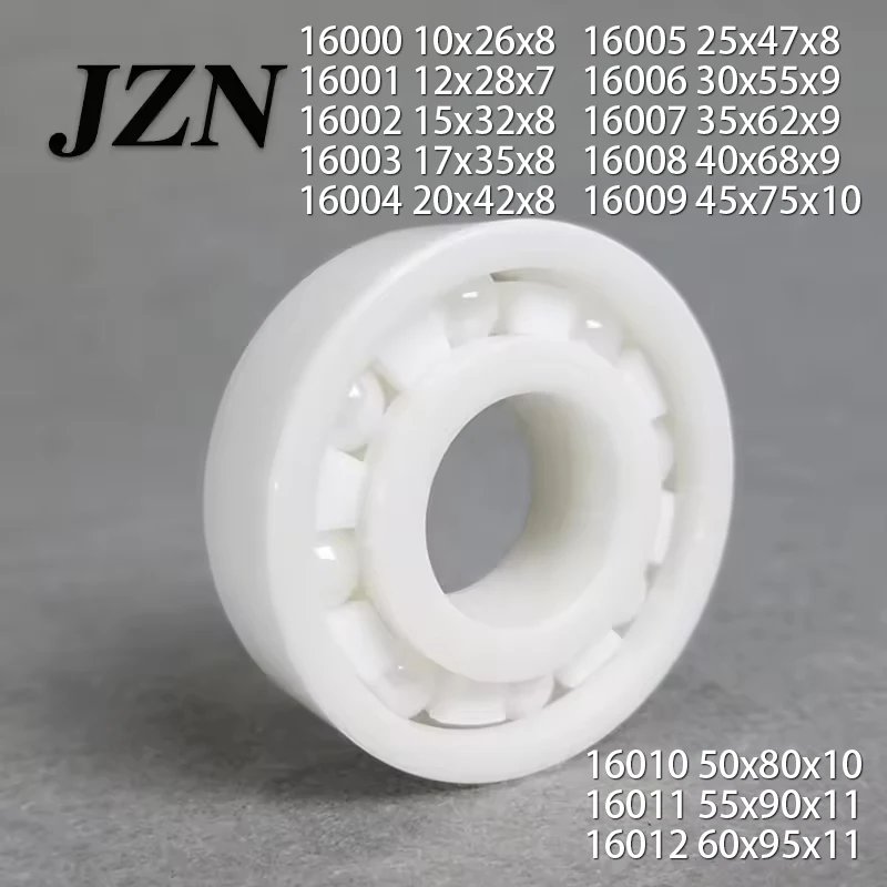 1Pcs/5Pcs 16000 16001 16002 16003  Zirconia ceramic bearing 16004 16005 16006 16007 16008 16009 16010 16011 16012CE high quality