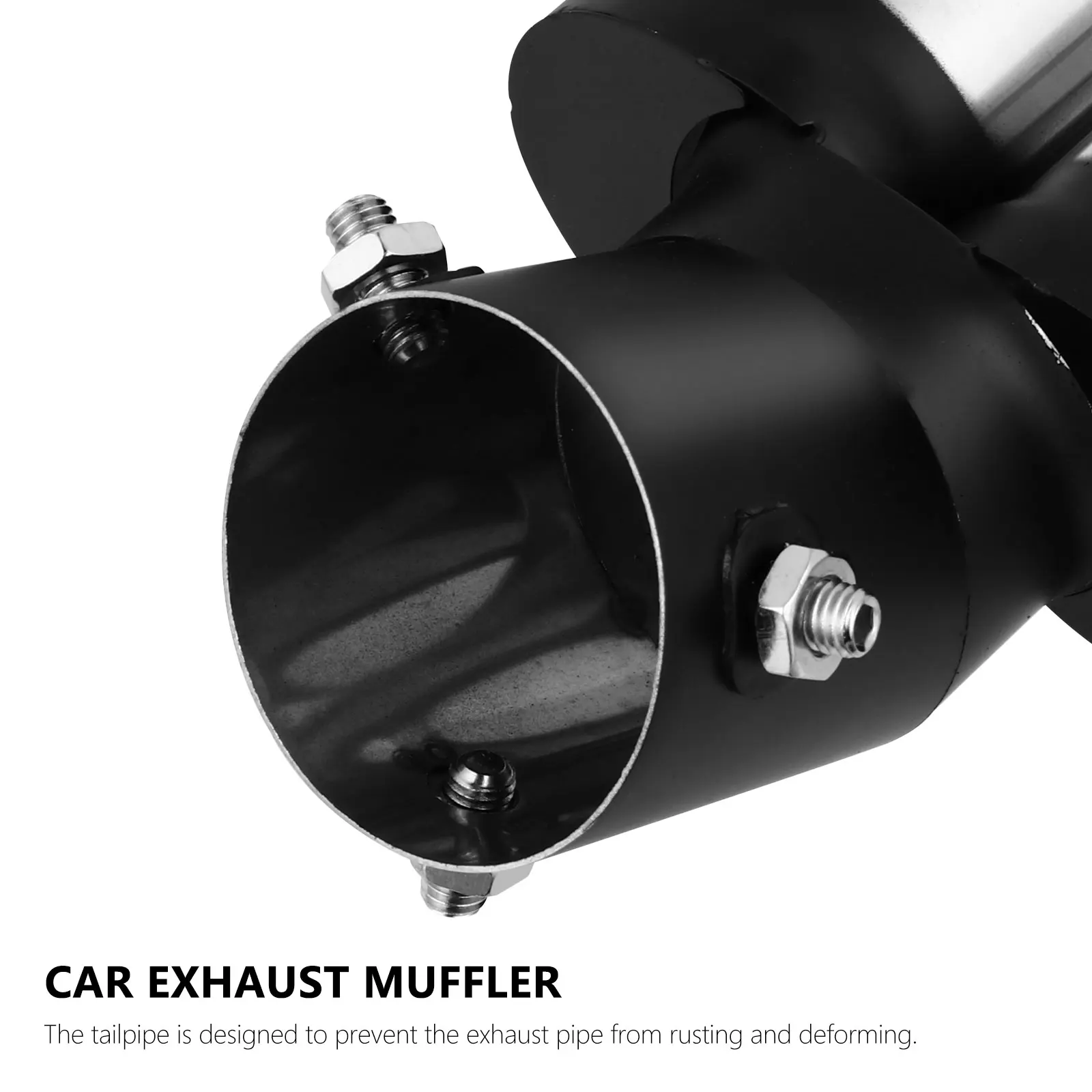 

Double Pipe Exhaust Car Muffler Stainless Steel Tail Practical Refitting Tip Accessories Long Time Use High Corrosion
