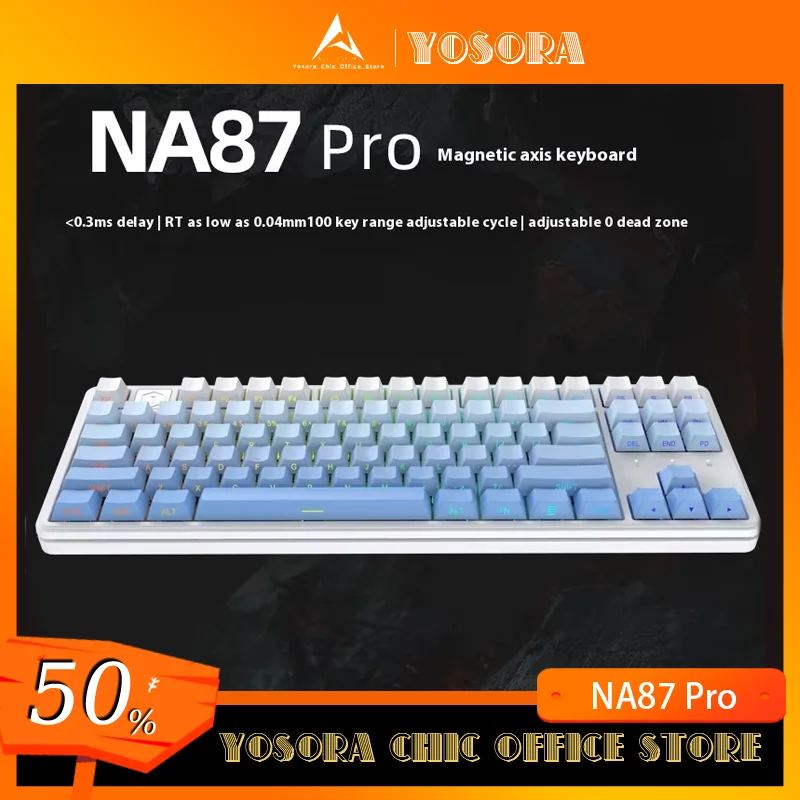 Irok Na87 Pro Mechanical Keyboard Magnetic Switch 8K Quick Trigger RGB Hot Swap Low Delay Gaming Keyboard  Custom Pc Gamer Gifts