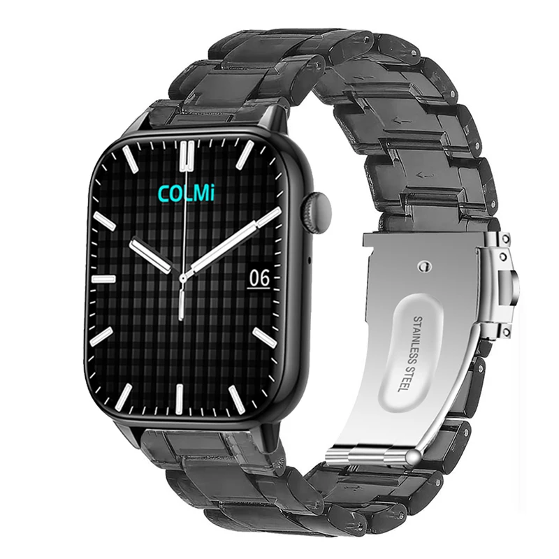 Resin Bracelets For COLMI C60 Celar Strap For Colmi i30 i20 i10 Smart Watch Band Colmi P8 Max Plus GT SE BR P28 Plus Wrist Band