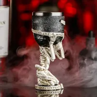 3D Gothic Stainless Steel Creative Skull Water Cup Dragon Skeleton Design for Bar Party Home Stein Goblet Mug Halloween Gifts