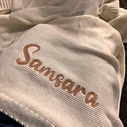 Personalized Name Baby Blankets Neworn Infant Babies Boys Girls Knit Sleep Quilts Cover for Stroller 100*80cm Kids Throwing Mats