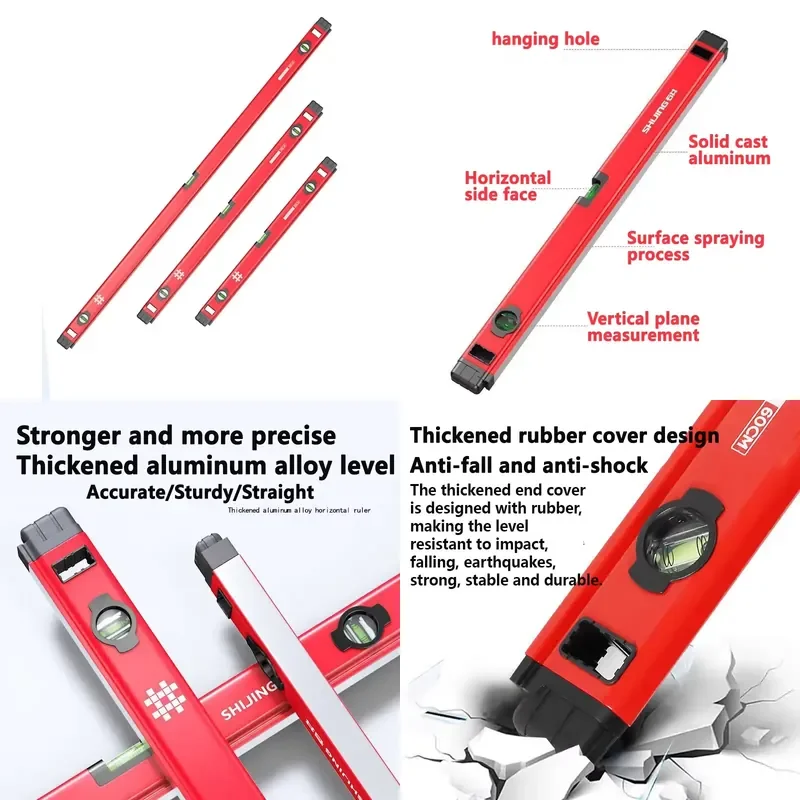 Ishii level, high-precision leveling ruler, multifunctional tile level, vertical level