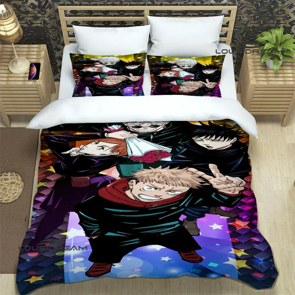 Jujutsu Kaisen Cartoon Bedding Sets exquisite bed supplies set duvet cover bed comforter set bedding set luxury birthday gift